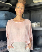 Venice Blush Linen Top