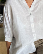 Amalfi Linen White Shirt