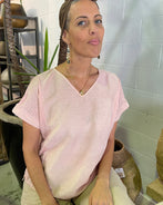 Sorrento Blush Linen Tee