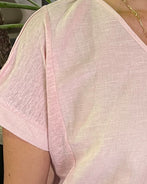 Sorrento Blush Linen Tee