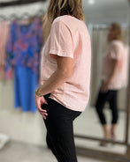 Sorrento Blush Linen Tee