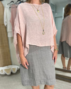 Venice Blush Linen Top