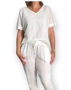 Sorrento White Linen Tee